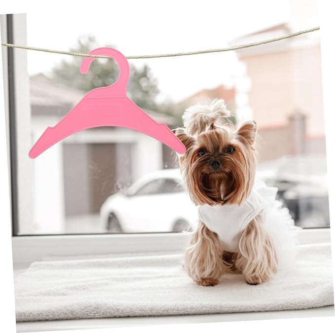 BESPORTBLE 10pcs Pet Clothes Hangers Dog Apparel Organizers for Small Dogs Cats Non- Plastic Garment Rack Space-Saving Design for Pet Clothing Storage