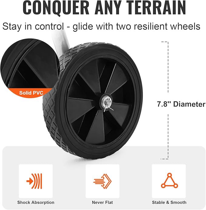 VEVOR Hose Reel Cart, Hold Up to 175 ft of 5/8’’ Hose (Hose Not Included), Garden Water Hose Carts Mobile Tools with Wheels, Heavy Duty Powder-Coated Steel Outdoor Planting for Garden, Yard, Lawn | for Garden, Yard, Lawn, Mobile Tools with Wheels, Heav...