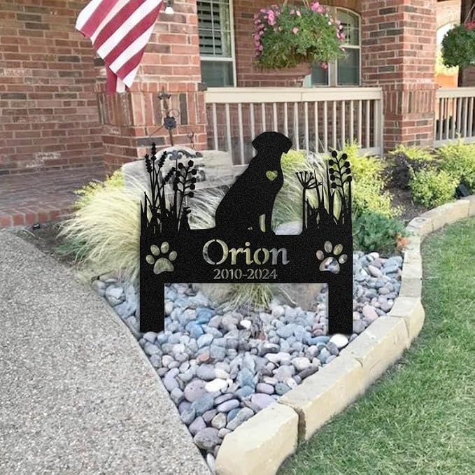 Personalized Labrador Dog Memorial Stake, Custom Pet Grave Marker | Pet Memorial Gifts for Dogs, Grave Marker, Grave Decorations for Cemetery, Dog Dad Gifts, Back Yard, Garden Decor