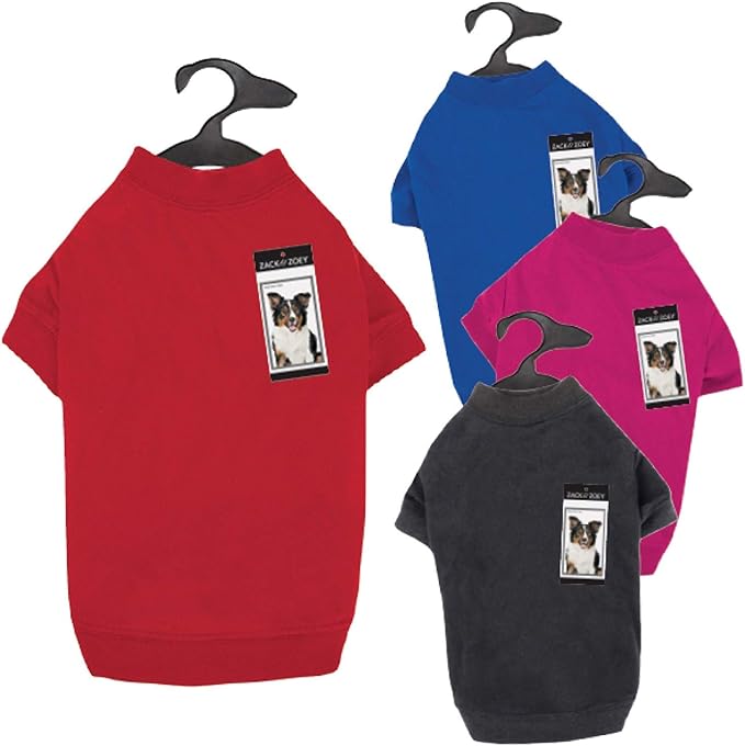Zack & Zoey Basic Tee Shirt for Dogs, 20" Large, Black