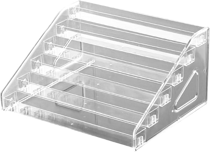 Clear Closure Card Stand Desktop Organizers Portable Document Display Rack for Workplace Study Room PET Card Shelf