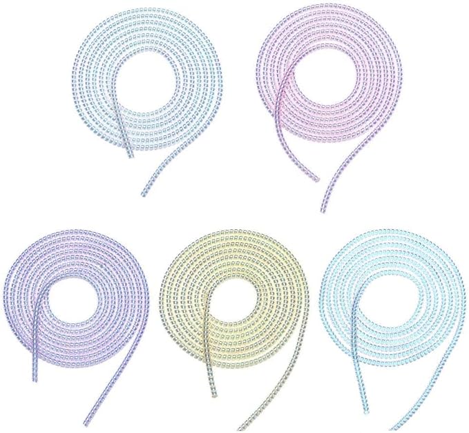 Spiral Cable Protector,Chargers Data Cable Protect Sleeve,Headphone Cable Saver for Phone Earphone USB Data Cableor for Prevent Pets from Biting The Cable Sleeves Cord Management (Laser Yellow)