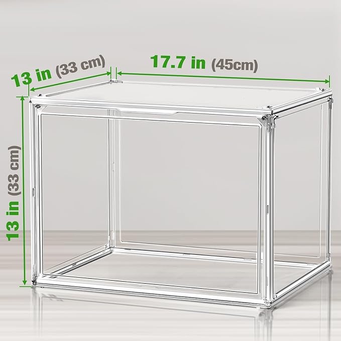 5 Pack Extra Large Clear Storage Box for Cowboy Boots,Helmets,Large Handbag | For western style boots, motorcycle helmets, handbags, collectibles & seasonal storage while keeping everything organized