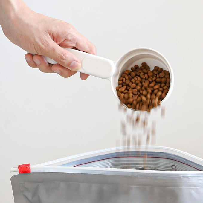 ComSaf Dog Food Scoop 1 Cup Size, Pet Food Measuring Cup for Dogs and Cats | Pet Food Scooper, One-Cup Portion Measure, Long Handle, Dry Kibble, For Feed Storage Bins, Dishwasher Safe