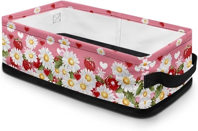 Daisy Toilet Paper Organizer Bathroom Basket Back of Toilet Tank Paper Storage Basket Versatile Shelf Bins Decorative Paper Basket Bathroom Decor Accessories