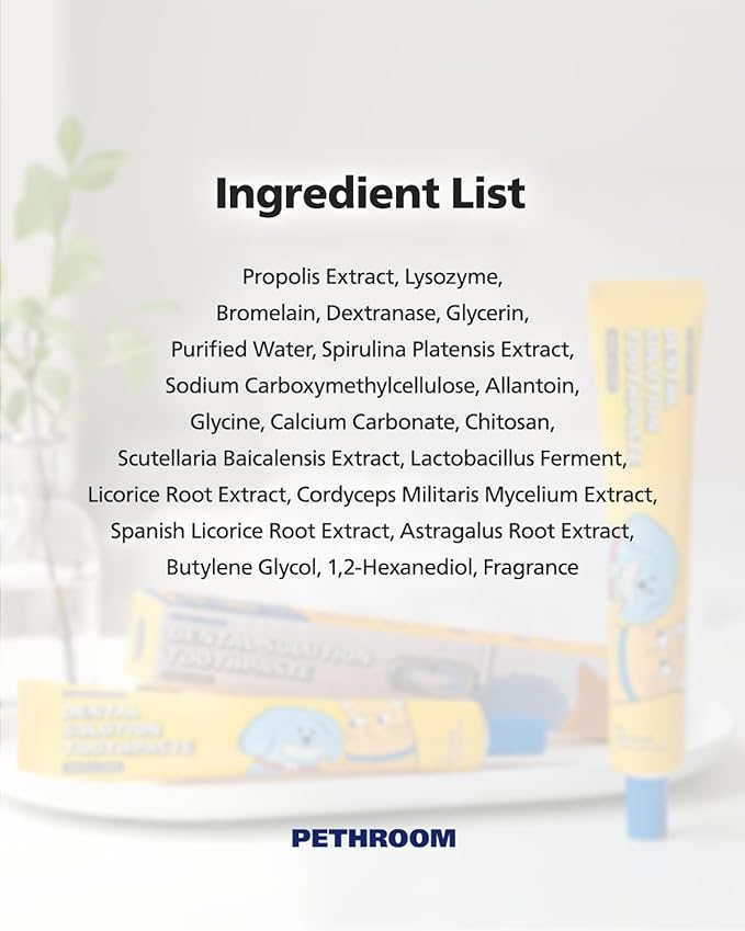 PETHROOM Pet Dental Solution Toothpaste for Dogs & Cats – Melon Flavor, Enzymatic Toothpaste for Fresh Breath & Plaque Control, Gentle Daily Dental Care, Net Wt 2.1 oz