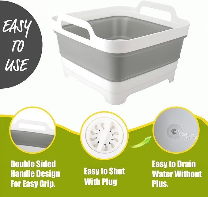 9L Small Puppy Kitten Bath Tub: 12IN Collapsible Tiny Dog Cat Shower Tub | Portable Bathtub for Chihuahua Yorkie Pomeranian Bichon Maltese Shih Tzu Toy Poodle, Foldable Washing Station Indoor Outdoor