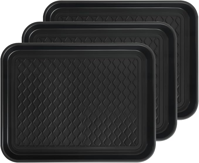 Boot Tray for Entryway, 9 Pack Waterproof Shoe Trays for Indoor Outdoor Use 20"x15" Durable Shoe Mat with Raised Edge, Non-Slip Tray for Boots, Pets, Garden & Muddy Shoes