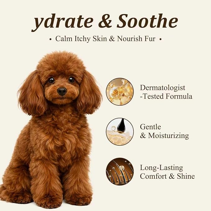 Oatmeal & Aloe Dog Shampoo and Conditioner, Oatmeal & Aloe Formula, pH-Balanced Gentle Clean, Helps Soothe Itchy, Dry Skin, Leaves Coat Soft & Glossy, Light Botanical Scent, 16 fl oz (1 Set)