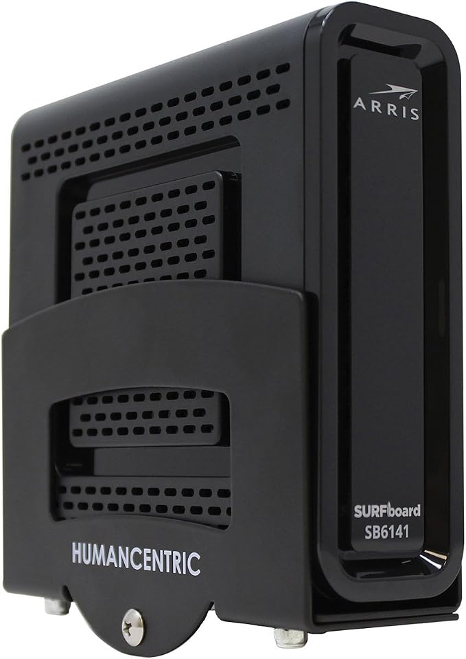 HumanCentric Cable Box & Modem Mount | Adjustable Wall Mount | For Small & Wide Devices, Cable Boxes, Modems, DVD Players, Streaming Media Devices, Mount Behind TV, Hardware Included