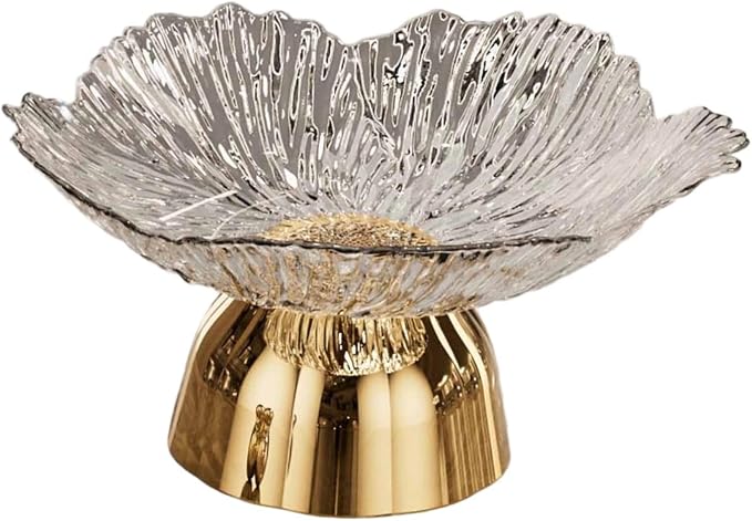 Decorative Pedestal Bowl Dish Holder Dessert Display Stand Decor Fruit Basket Serving Tray for Drawing Room Housewarming Gift, A White