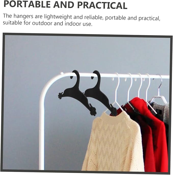 Zerodeko 10pcs Dog Claw Shape Clothes Hangers for Pet Apparel Puppy Clothes Organizer Portable for Travel Dormitory Bathroom Balcony