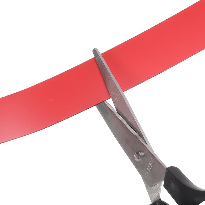 MECCANIXITY Magnetic Strip with Strong 1 Inch x 26.25 Feet Magnetic Strip Tape,Magnetic Tape Labels for Whiteboards Refrigerator and Crafts Red