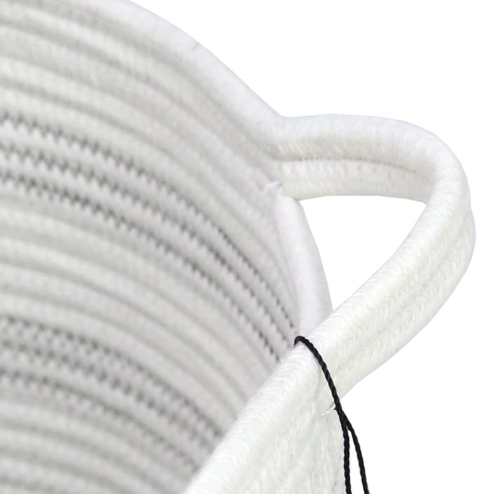 Casaphoria XXXLarge Cotton Rope Basket 22" X 22"X 14" Blanket Basket for Living Room Woven Basket Soft Laundry Blanket Basket storage basket bin with Handle（pack of 1）