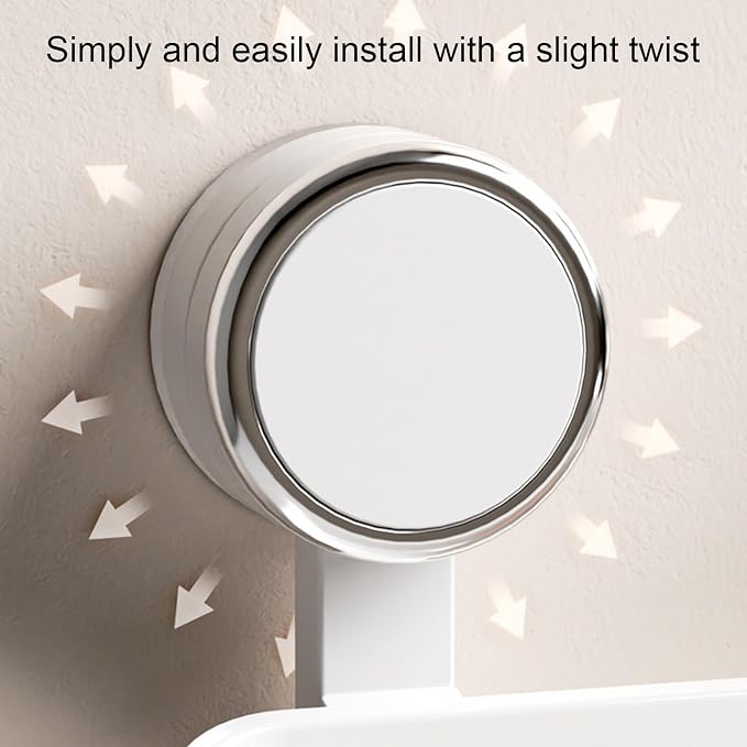 Shower Suction Cup Wall Mounted Bathroom Shelf Drillless PET ABS Storage PET ABS Shower Storage Rack Suction Shelf for Toiletries Portable Bathroom Wall Rack Accessories Hygienic Organizers