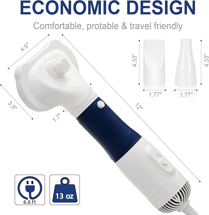 3-in-1 Dog Hair Dryer with Slicker Brush for Small and Medium-Sized Dogs and Cats Pet Hair Dryer Dog Blow Dryer Portable Overheat Protection Adjustable Temperature