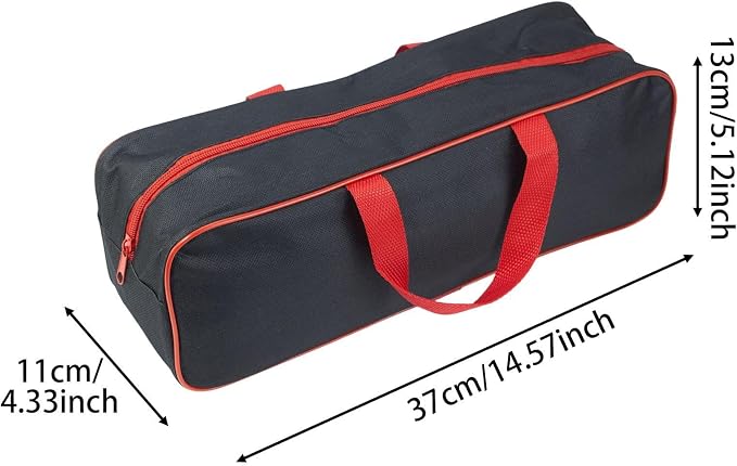 Vacuum Cleaner Bag Organizer Storage Case with Oxford Cloth Material Portable Carrying Handle Large Capacity Suitable for Car and Pet Hair Cleaning, Red