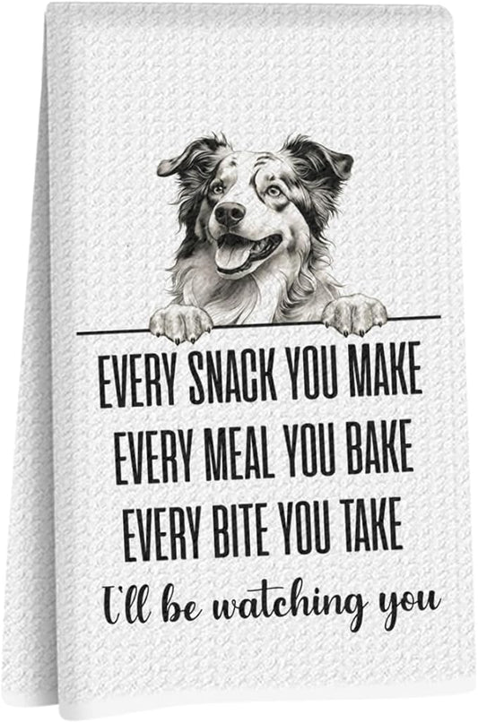 Shetland Sheepdog Dog Kitchen Towels 24x14 Inch, Shetland Sheepdog Gifts Reusable Dish Towels Dishcloth, Funny Dog Every Meal You Make Waffle Weave Hand Cloth Tea Towel for Bathroom Kitchen Decor