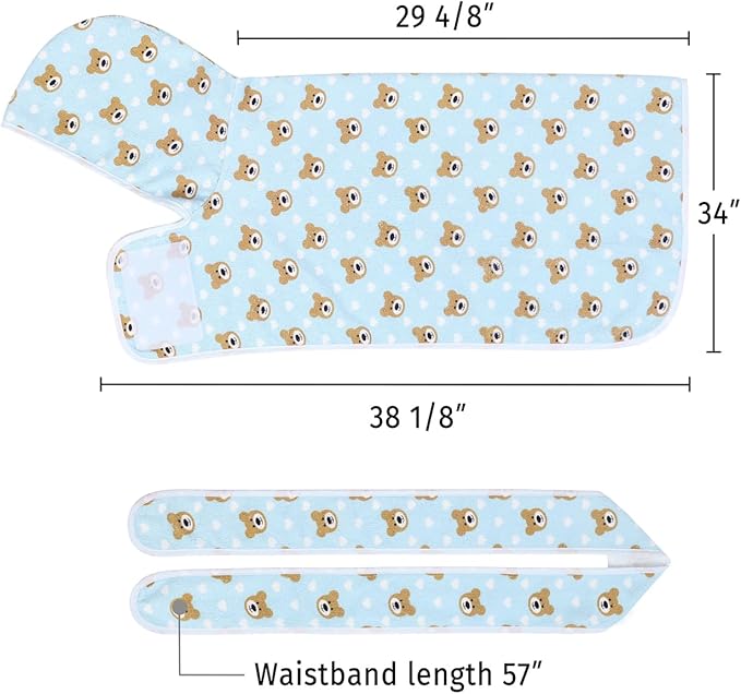 HDE Dog Bathrobe Super Absorbent Quick Drying Puppy Towel Wrap Coat Adjustable After Bath Robes with Hood for Dog Sizes S-XXL Teddy Bears XXL