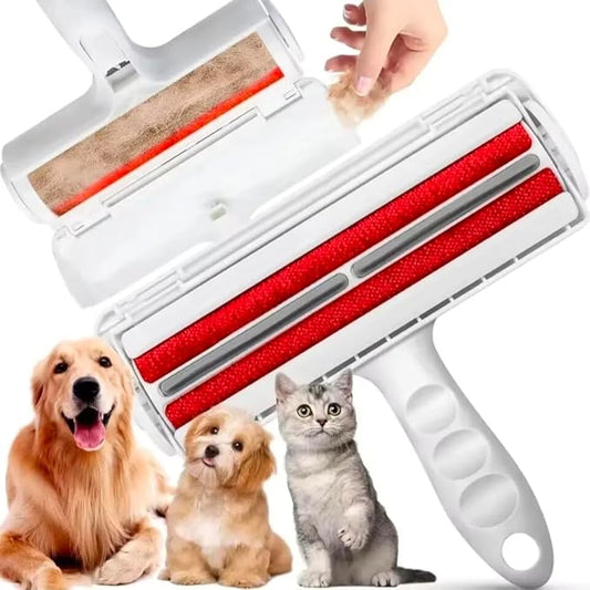 Reusable Pet Hair Remover Roller, Self-Cleaning Lint Roller for Dog and Cat Fur, No Sticky Tape for Couch, Carpet, Furniture, Bedding, Home and Car