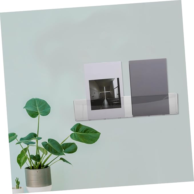 2 Pcs Wall Mounted Clear Bookshelf for Kids Floating Book Display Shelf for Nursery and Bedroom Ideal for Organizing Picture Books Magazines and Toys Space Saving