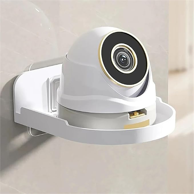 Wall Mount Camera Shelf 20-Count Camera Wall Holders – Home Monitoring Support Trays for Living Room Racks(White)