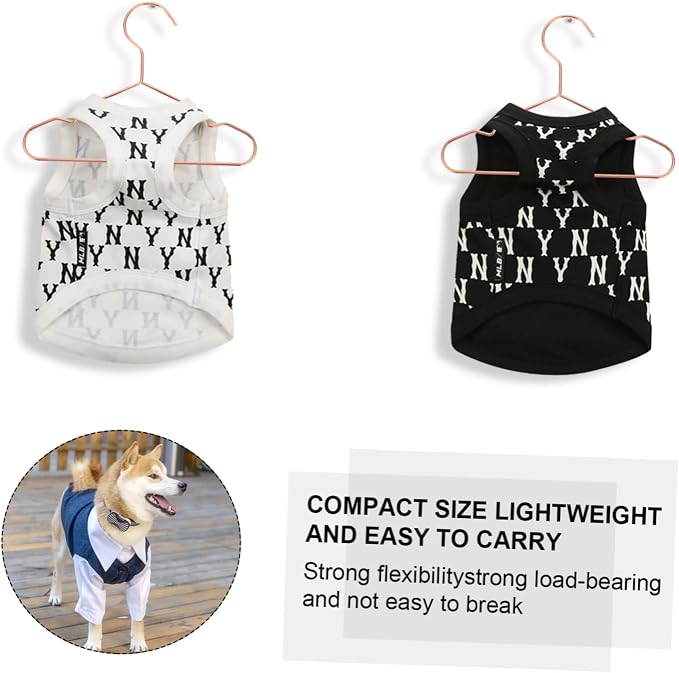 Abaodam 3Pcs Dog Clothes Hangers Sturdy Iron Pet Garment Storage Organizer for Home Pet Shop Use Durable Design for Keeping Apparel Neat Tidy