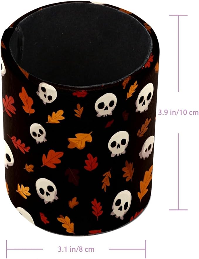 Skull Pen Holder, Pencil Cup Marker Brush Holder Desk Storage Case, Desktop Organizer for School Office Home Supplies