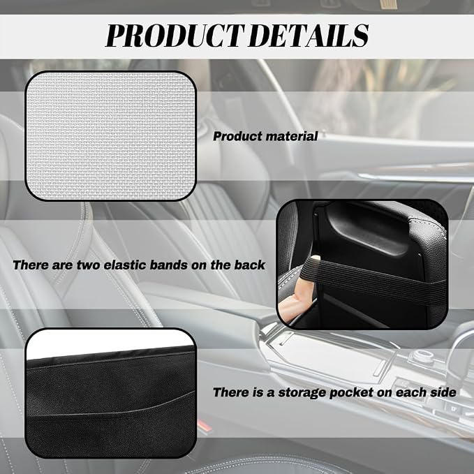 Howilath Auto Armrest Cover Pad, Non-Slip for Car Center Console | Purple Butterfly High-Quality Polyester, Comfortable Support, Washable, Perfect for Daily Commute