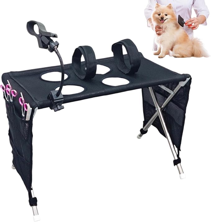 Dog Grooming Table - Pet Grooming Station, Foldable Groomings Hammock | Grooming Arm, Pet Bathing Station, Dog Grooming Supplies For Home Washing Drying Brushing Trimming Nail Care Puppy Cat