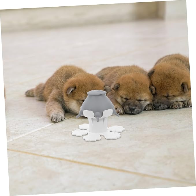 ibasenice Puppy Feeding Station Nipples Pet Nursing Device for Puppies Kitten Silicone Feeder Bowl Sturdy Stand