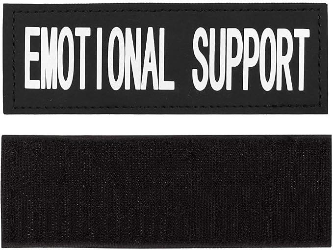 Fairwin Emotional Support Dog Patches, Reflective Removable Dog Tags for Service Vest Dog Harness