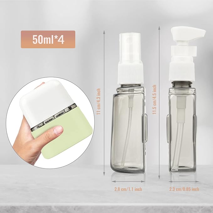 Bpluma Travel Bottles, Leak Proof Containers For Toiletries TSA Approved Airplane Accessories Kits For Liquid With Labels | For Toiletries TSA Approved Airplane Accessories Kits For Liquid With Labels