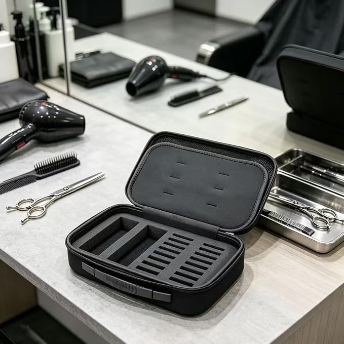 Hair Clippers Hard Travel Case, Hair Cutting Barber Supplies Holder, Trimmer Organizer Storage Bag for Pet Hair Clipper Storage Box for Men Razor Guard Grooming