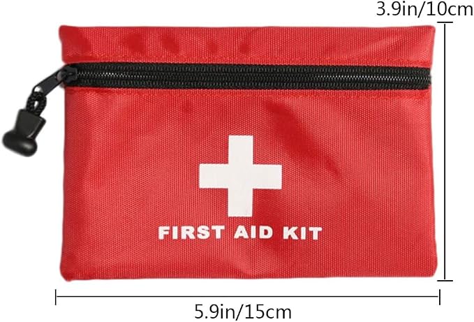 6 Pack Empty First Aid Bag, Mini Travel Empty First Aid Kit Pouch Bag for Emergency at Home, Office, Car, Outdoors, Boat, Camping, Hiking(Bag Only)