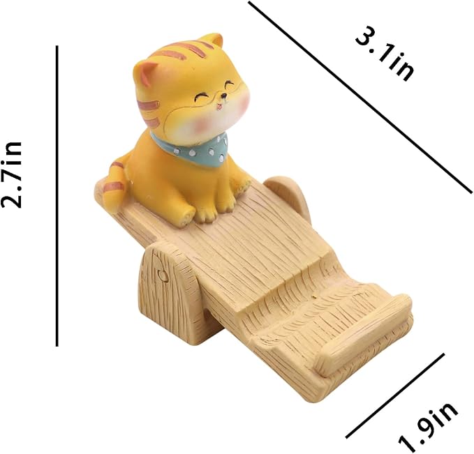 Cute Cat Cellphone Stand Holder Cartoon Smartphone Desk Holder for All Mobile Phones Animal Phone Stand Desk Ornament - Compatible with All Brands