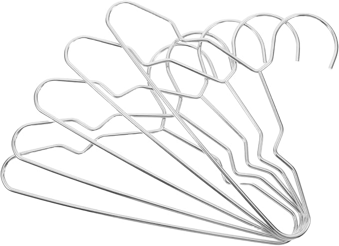 Hemobllo 10pcs Steel Pet Clothes Hangers for Dogs and Cats Space-Saving Design for Clothing Stylish Finish Construction for Closet and Drying Use