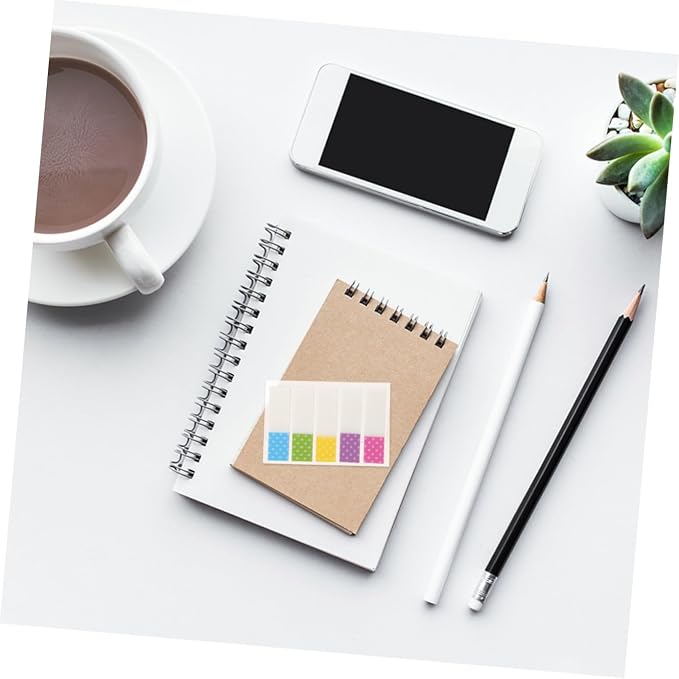 STOBOK 30packs Sticky Page Tabs of Transparent Pet Markers for Notebooks Books and Organizers Repositionable Index Labels Vibrant Colors for Easy Marking and Annotation