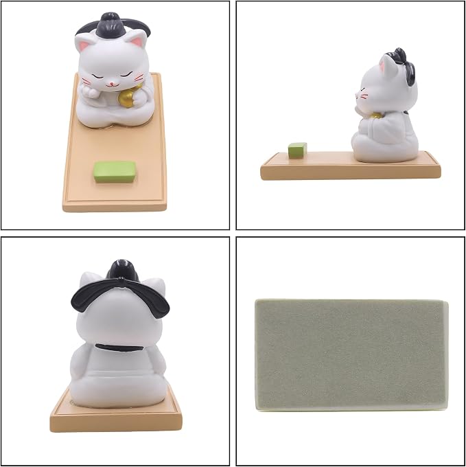 Cute Cat Phone Holder for Desk Kitten Phone Stand Desktop Holder Stand for All Smartphones Tablets Kawaii Kitty Desk Ornament