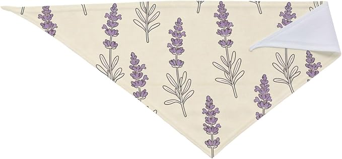 Sage Green Dog Bandana,Adjustable Triangle Bibs Dogs Scarf,Puppy Neckerchief Dog Cat Bib for Spring Summer (Purple)