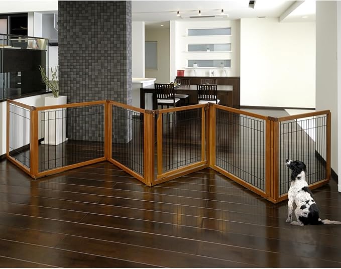 Richell 3-in-1 Convertible Elite Pet Gate, 6-Panel