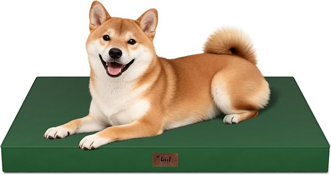 Outdoor Waterproof Orthopedic Dog Bed for Medium Size Dogs | Egg Crate Foam for Joint Support, Fits 36x23 Crates, TPU Waterproof Layer, Machine Washable 1680D Oxford Cover, Up to 50 lbs