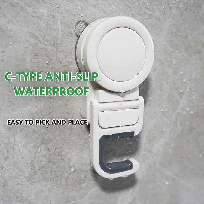 Suction Cup Mop Holder Wall Mount Broom Holder Mop Handle Hanger Household Cleaning Organizer, No Drilling Holds up to 12-15lbs (3pack)