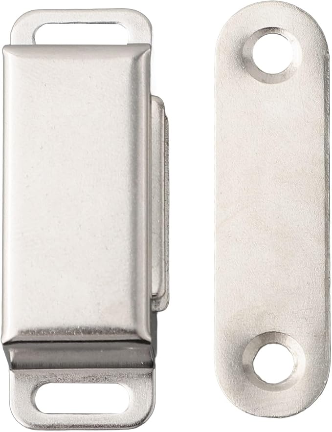 304 Stainless Steel Magnetic Cabinet Latch with 40kg Pull Force, Door Catch for Kitchen Bathroom and RV Use(S)