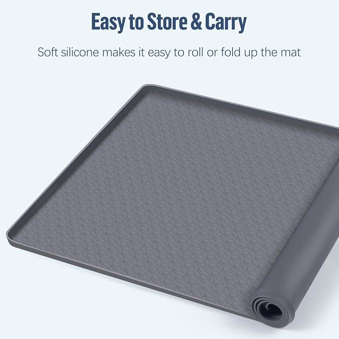 Pee Pad Holder for Dogs 51''x25.6'' Silicone Puppy Pee Pad Tray, Dark Grey | Extra Large Dog Potty Tray Leak-Proof, High Edge, No Spill Training Pads for Floor Protection, No Pee Pads