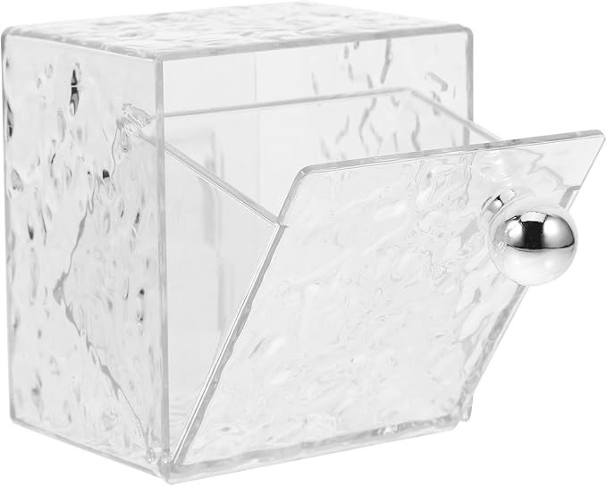 Vaguelly Cotton Pad Holder Organizer Pet Abs Bathroom Storage Box | Large Capacity, Holds Multiple Pads, Easy Access and Cleaning