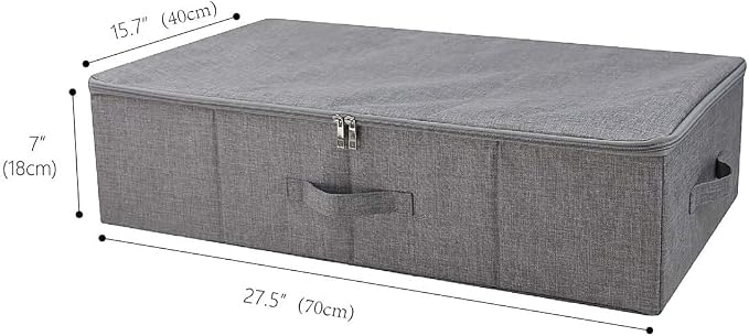 3pcs Closet Clothes Blanket, Duvets Lidded Storage Bins Under Bed Organizer | Underbed wedding dress Storage, Wardrobe shelves organizer box, folding design, stackable, sturdy walls, 3-side zipper lid