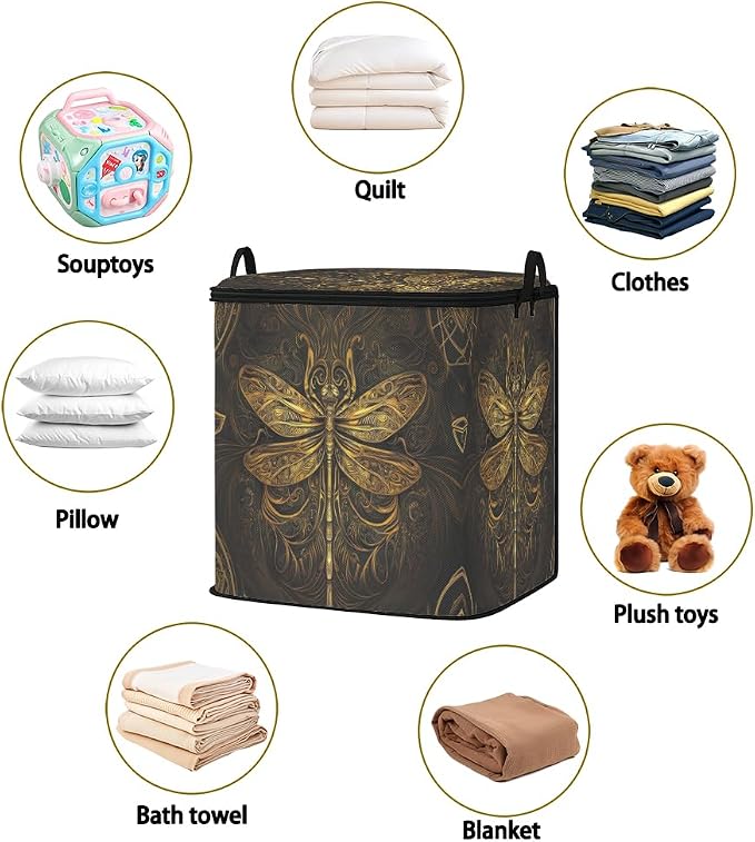 2pcs closet organizers and storage under bed,clothing blanket sweater sheet bedding comforter duvet quilt pillow toy storage bags with lids,dorm room essentials for containers 95L
