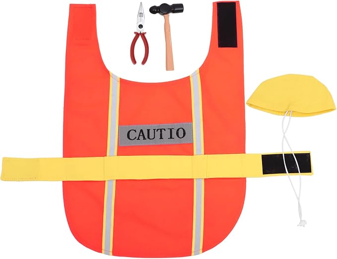 Dog Reflective Vest Construction Worker Pet Costume Christmas Outfits High Visibility Dogs Clothes for Large Medium Small Cats Costumes L