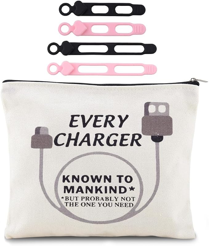 Sisadodo Charging Cable Organizer Travel Bag Toiletry Makeup Cosmetic Bags Medicine Med Toiletry Bag Pouch Diabetic Gifts Bags
